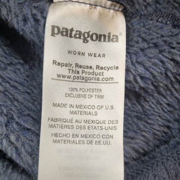 Patagonia Women's Snap-T Polartec Blue Fleece 1/4 Snap Size Medium - Picture 9 of 9
